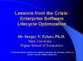 Lessons from the Crisis: Enterprise Software Lifecycle Optimization PowerPoint PPT Presentation
