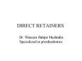 DIRECT RETAINERS PowerPoint PPT Presentation