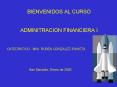 BIENVENIDOS AL CURSO  ADMINITRACION FINANCIERA I PowerPoint PPT Presentation
