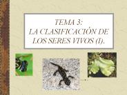 TEMA 10: LA CLASIFICACI