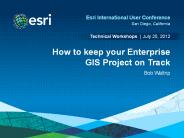 How to keep your Enterprise GIS Project on Track