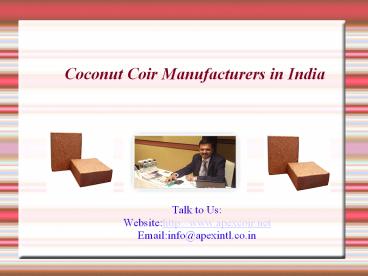Coco Peat Supplier,Coir Fiber Exporter in India