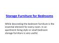 Storage Furniture for Bedrooms