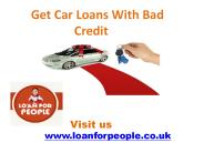 Get Car Loans With Bad Credit