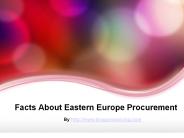 Facts About Eastern Europe Procurement