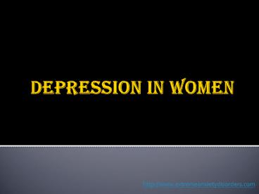 Depression in Women