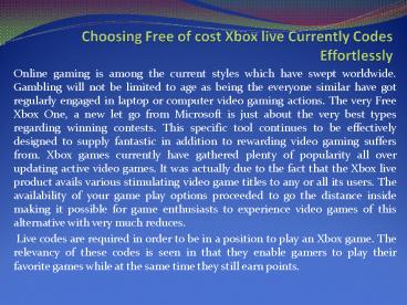 Free Xbox One Giveaway