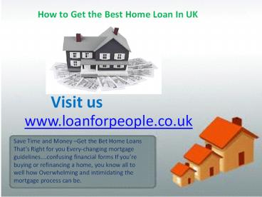 Get Home Loans in UK