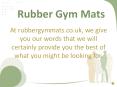 rubber gym mats PowerPoint PPT Presentation