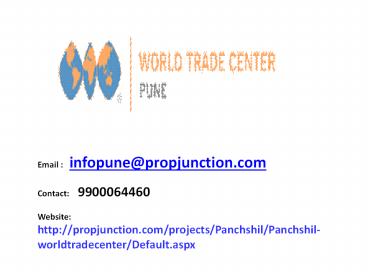 Panchshil World Trade Center Pune @ 9900064460