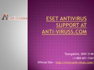 ESET AntiVirus Support at Anti-Viruss.com