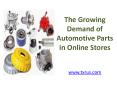 The Growing Demand of Automotive Parts in Online Stores