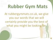 Rubber gym flooring