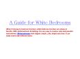 A Guide for White Bedrooms