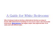 A Guide for White Bedrooms
