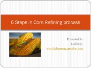 6 Steps in Corn Refining process