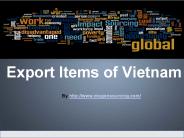 Vietnam Export Items