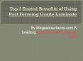 Top 3 Touted Benefits of Using Post Forming Grade Laminate PowerPoint PPT Presentation