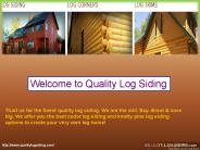 knotty pine log siding