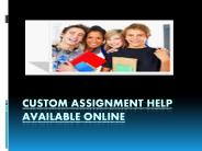 College Assignments Available For All