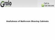 Usefulness of Bathroom Shaving Cabinets