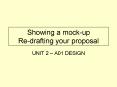 Showing a mock-up Re-drafting your proposal PowerPoint PPT Presentation
