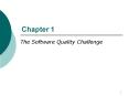 The Software Quality Challenge PowerPoint PPT Presentation