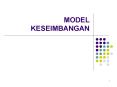 MODEL KESEIMBANGAN PowerPoint PPT Presentation