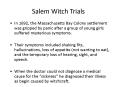 Salem Witch Trials PowerPoint PPT Presentation