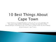 10 Best Things About Cape Town