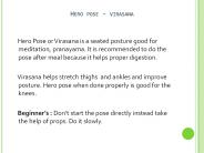 Hero Pose Benefits