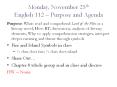 Monday, November 25th  English 112  PowerPoint PPT Presentation