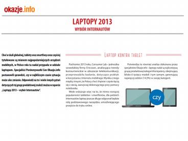Laptopy 2013 - raport