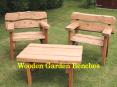 Wooden Garden Benches PowerPoint PPT Presentation