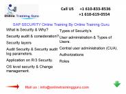 SAP SECURITY online training