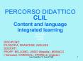 PERCORSO DIDATTICO CLIL PowerPoint PPT Presentation
