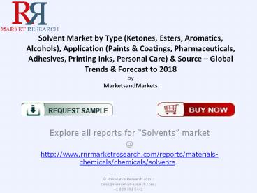 Research Report on Solvent Market 2018