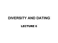 DIVERSITY AND DATING PowerPoint PPT Presentation
