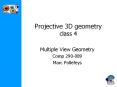 Projective 3D geometry class 4 PowerPoint PPT Presentation