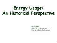 Energy Usage: An Historical Perspective
