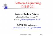 Software Engineering COMP 201