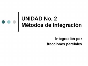 UNIDAD No. 2 M