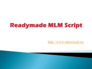 Readymade MLM Script
