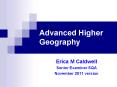 Advanced Higher Geography PowerPoint PPT Presentation