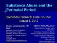 Substance Abuse and the Perinatal Period PowerPoint PPT Presentation
