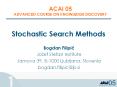 Stochastic Search Methods PowerPoint PPT Presentation