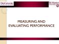 MEASURING AND  EVALUATING PERFORMANCE PowerPoint PPT Presentation