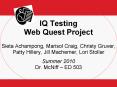 IQ Testing Web Quest Project PowerPoint PPT Presentation