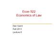 Econ 522 Economics of Law PowerPoint PPT Presentation