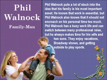 Phil Walnock - Family Man